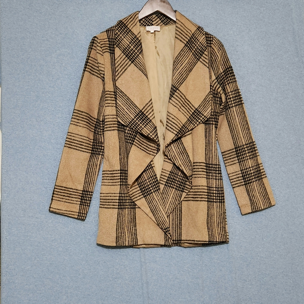 Entra Wool Blend Plaid Jacket
